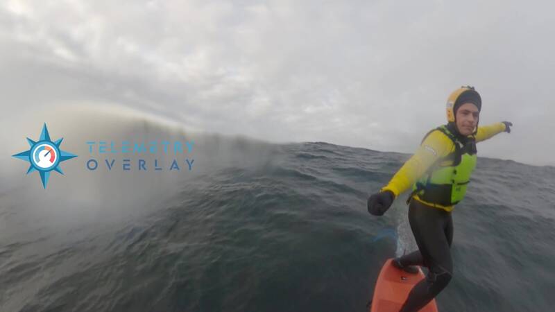 Martin Salem surfer 500 meter lang bølge